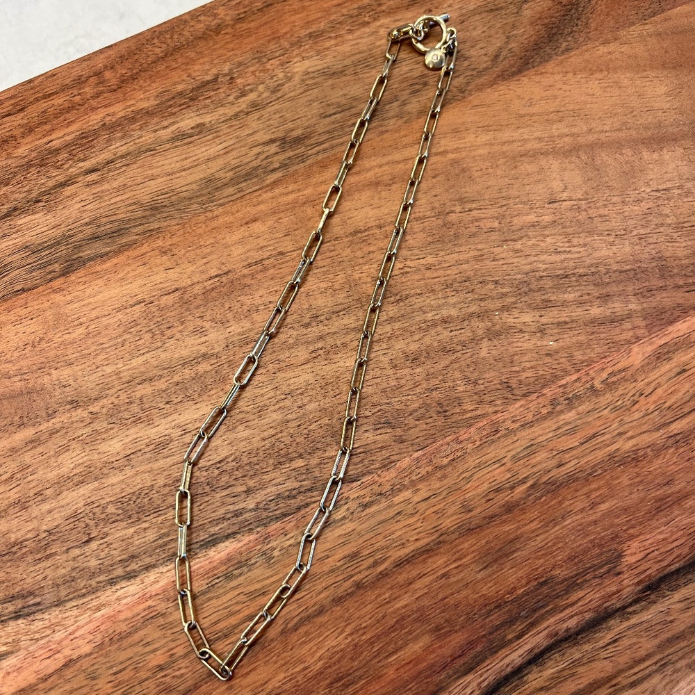 Jcrew Chainlink Necklace Gold Like New Condition